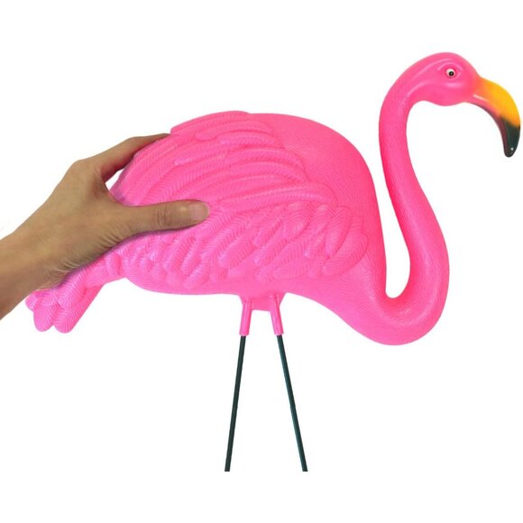 Pink Flamingos Yard Decorations - 2 Pack Extra Large 24" Tall Plastic Flamingo S - Picture 7 of 7